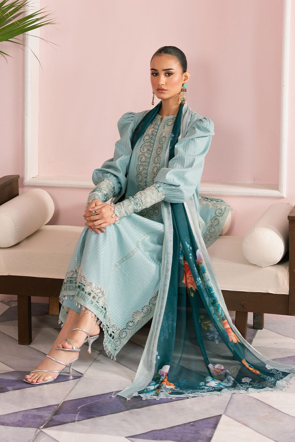 Maryum N Maria | Eid Luxury Lawn 25 | ATOOSH - MS50158 -  Maryum N Maria Ladies Clothes - Original Designer Dress - House of Maryam