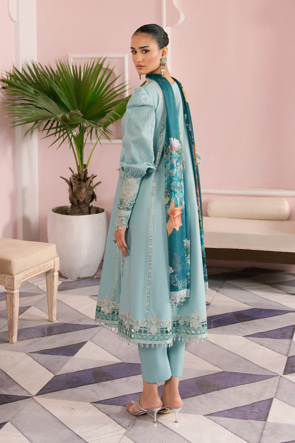 Maryum N Maria | Eid Luxury Lawn 25 | ATOOSH - MS50158 -  Maryum N Maria Ladies Clothes - Original Designer Dress - House of Maryam