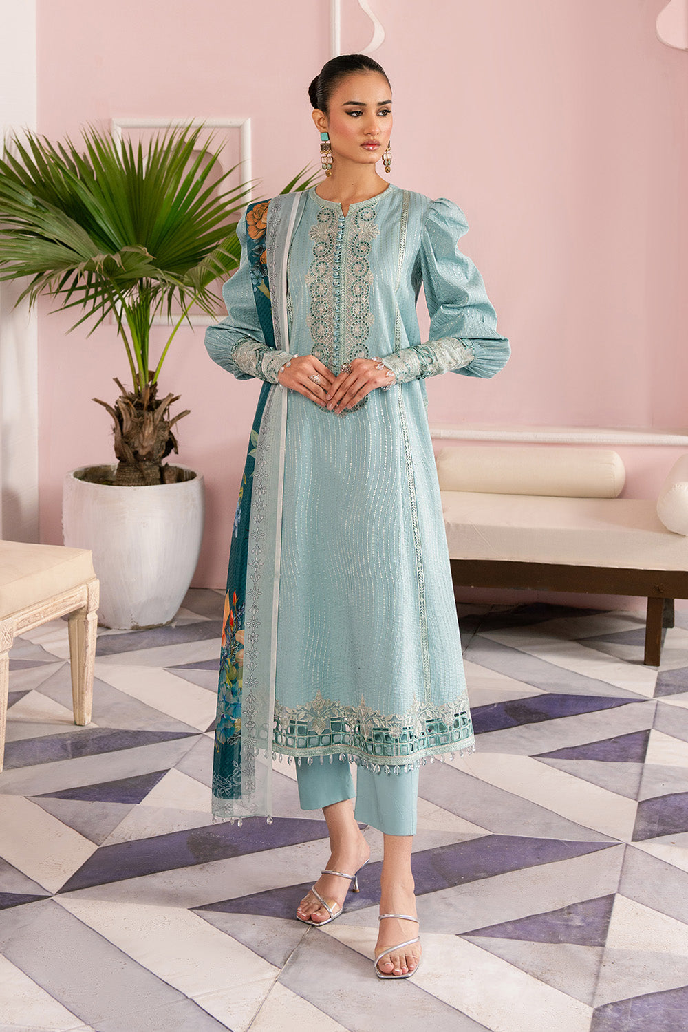 Maryum N Maria | Eid Luxury Lawn 25 | ATOOSH - MS50158 -  Maryum N Maria Ladies Clothes - Original Designer Dress - House of Maryam