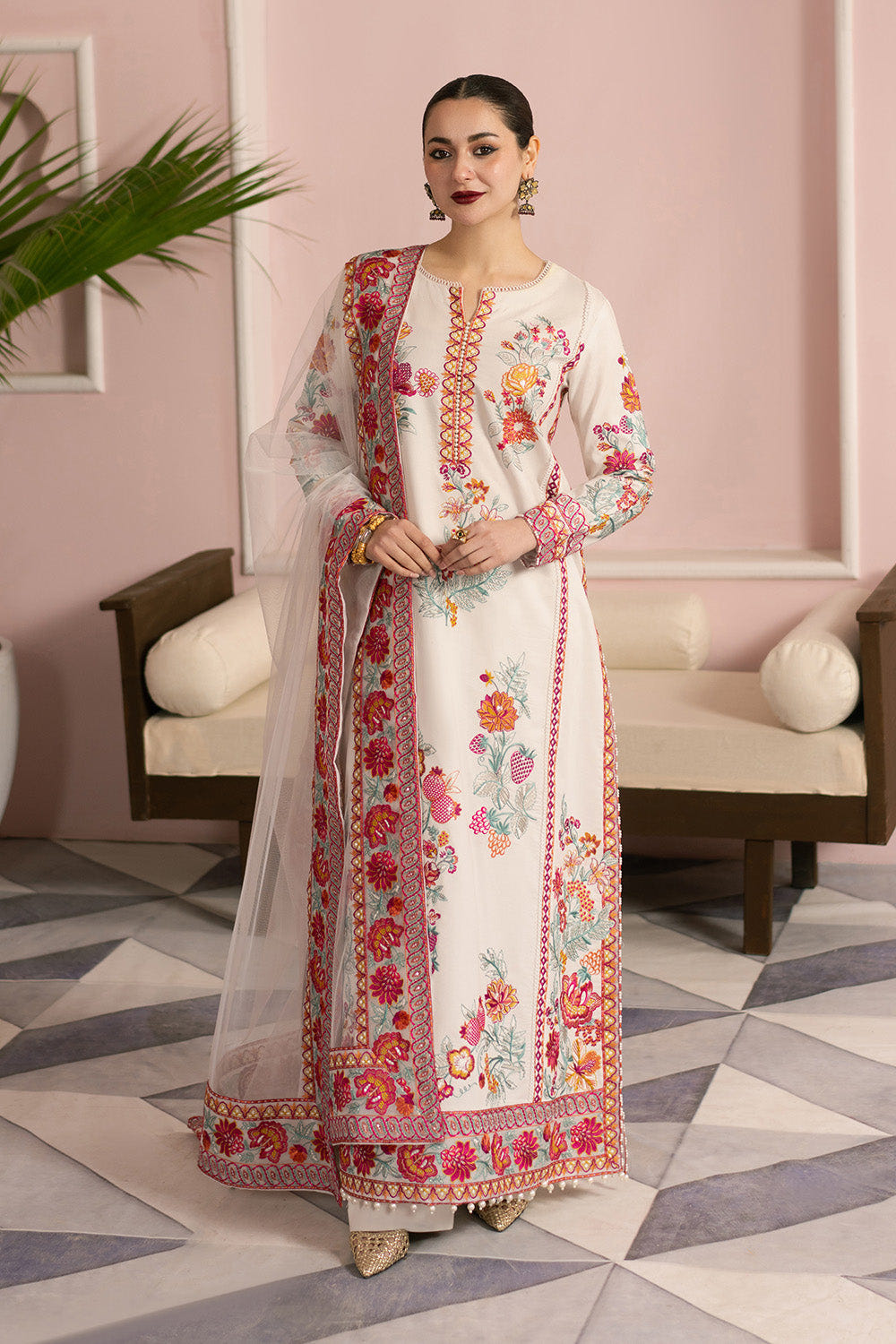 Maryum N Maria | Eid Luxury Lawn 25 | AFSAR - MS50159 -  Maryum N Maria Ladies Clothes - Original Designer Dress - House of Maryam