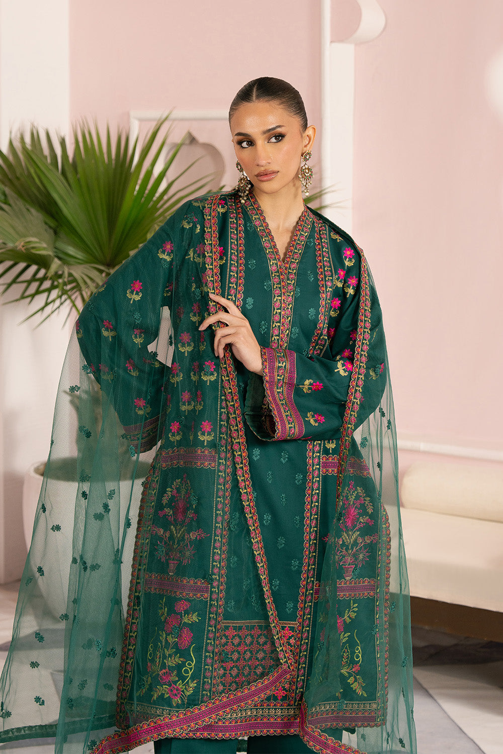 Maryum N Maria | Eid Luxury Lawn 25 | AVIZEH - MS50162 -  Maryum N Maria Ladies Clothes - Original Designer Dress - House of Maryam