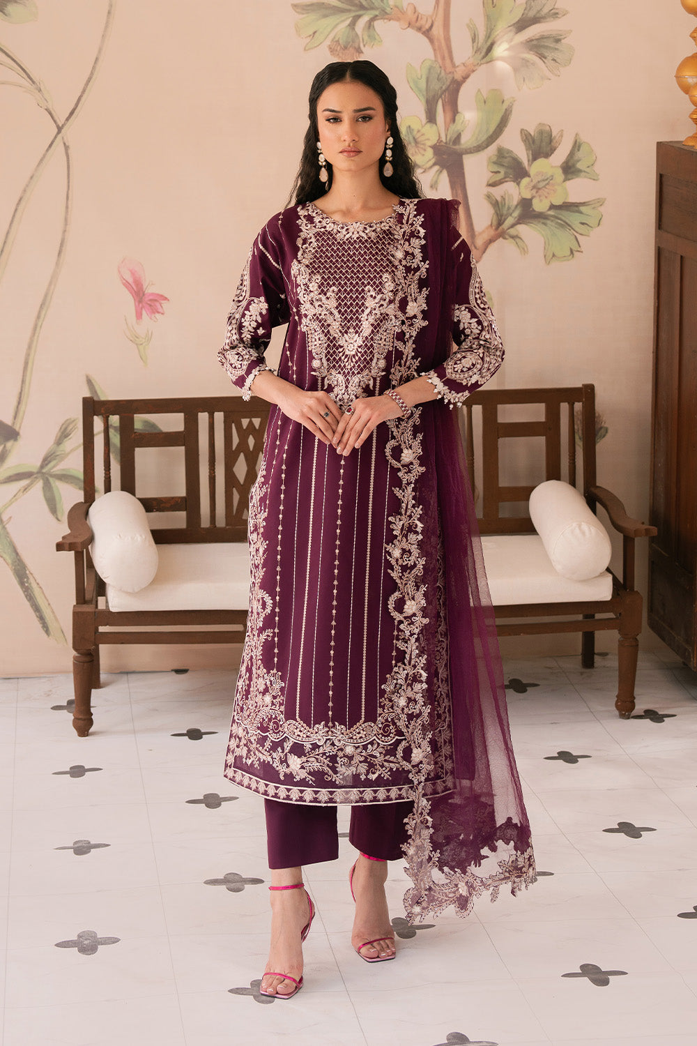 Maryum N Maria | Eid Luxury Lawn 25 | ALALEH - MS50163 -  Maryum N Maria Ladies Clothes - Original Designer Dress - House of Maryam