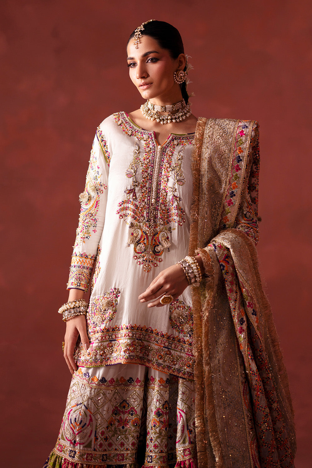 Maryum N Maria | Luxury Silk | MEHNDI NIGHT - MSS5895, image 3