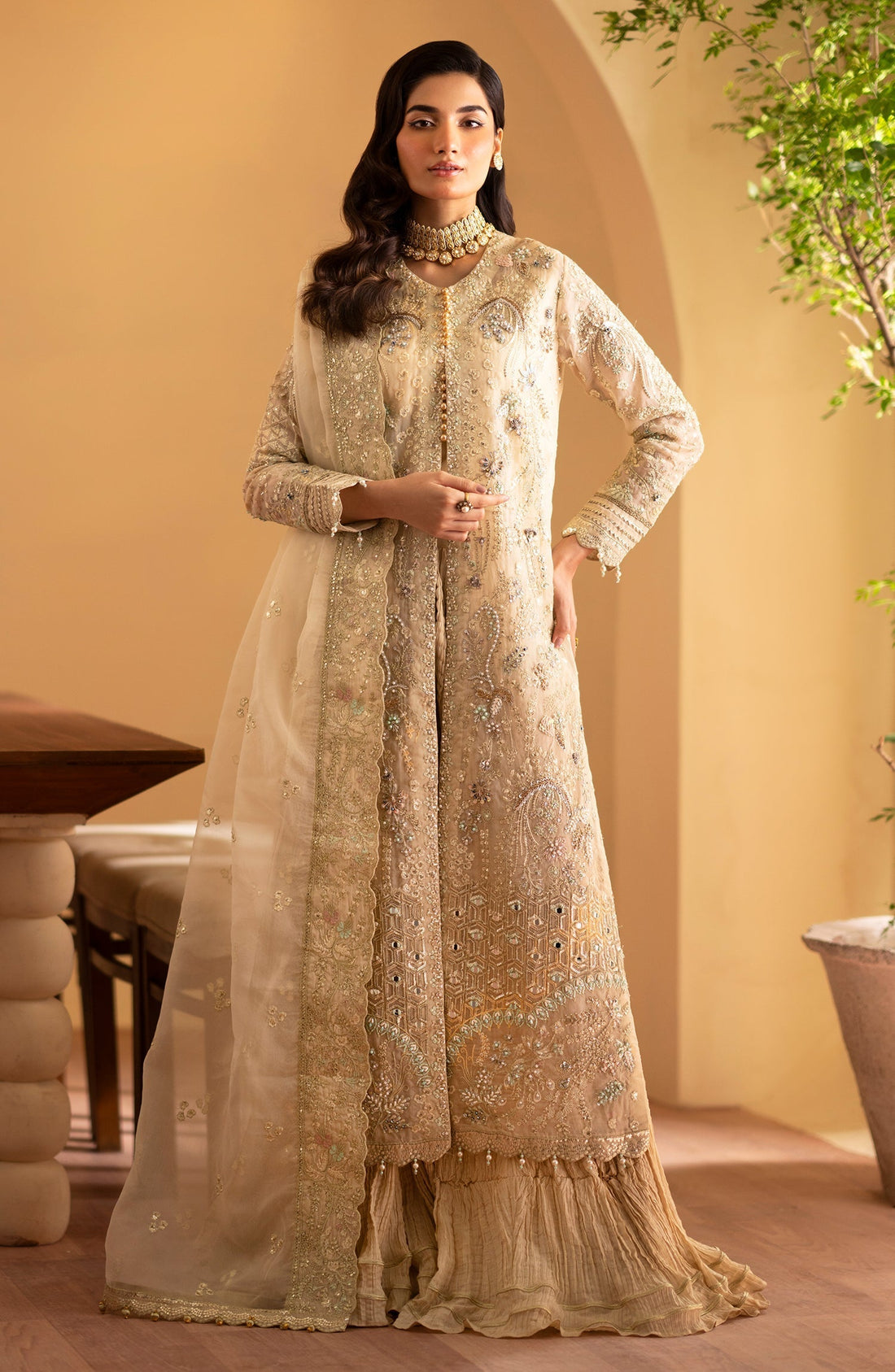 Emaan Adeel | Romansiyyah Luxury Formals 24 | Zafia by Designer Emaan Adeel - House of Maryam - Pakistani Designer Ethnic Wear in {{ shop.shopifyCountryName }}