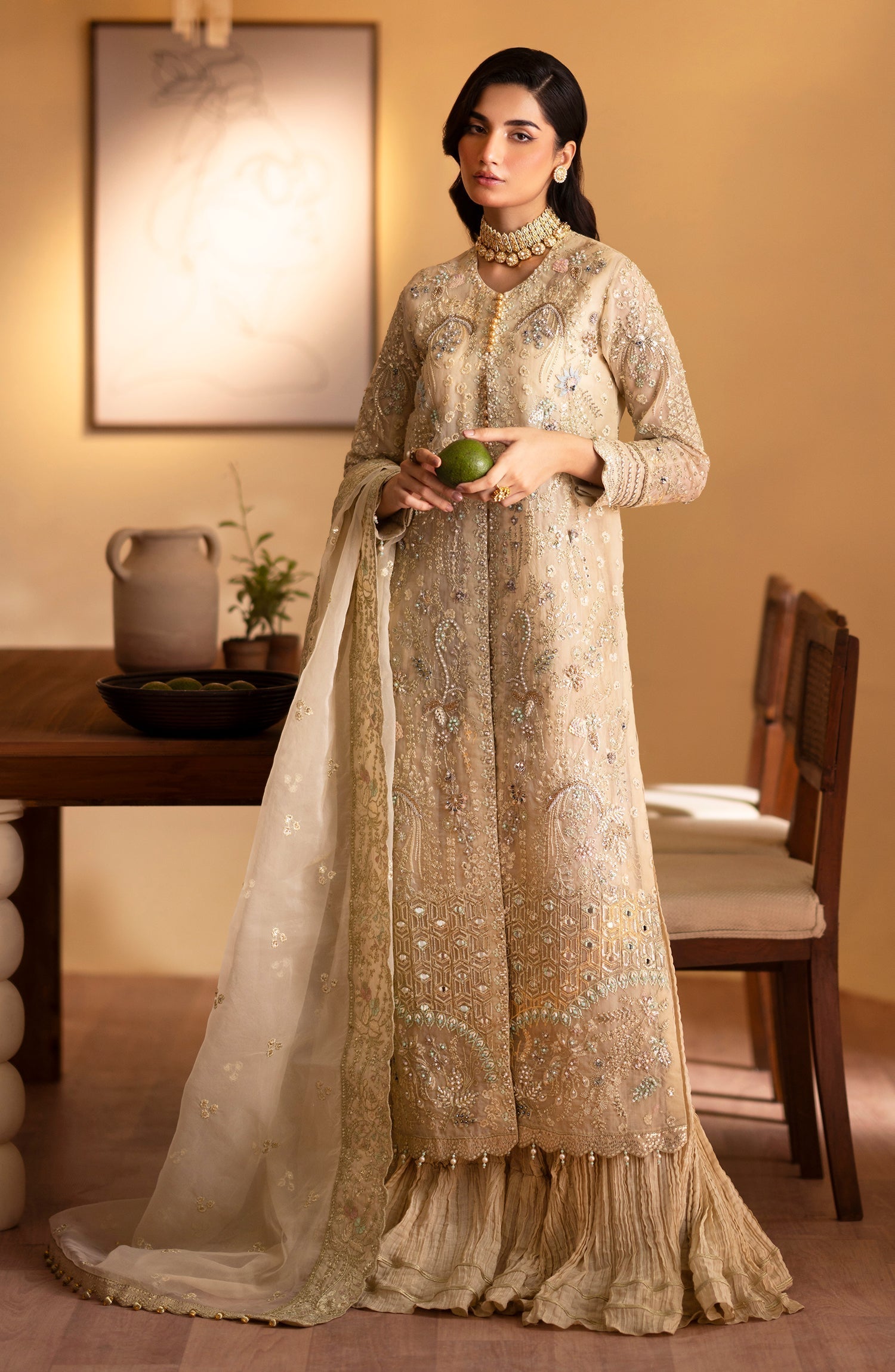 Emaan Adeel | Romansiyyah Luxury Formals 24 | Zafia by Designer Emaan Adeel - House of Maryam - Pakistani Designer Ethnic Wear in {{ shop.shopifyCountryName }}