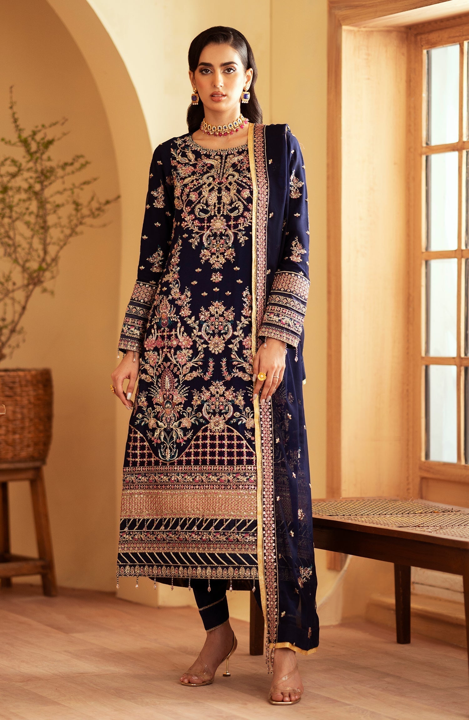 Emaan Adeel | Romansiyyah Luxury Formals 24 | Nageena by Designer Emaan Adeel - House of Maryam - Pakistani Designer Ethnic Wear in {{ shop.shopifyCountryName }}