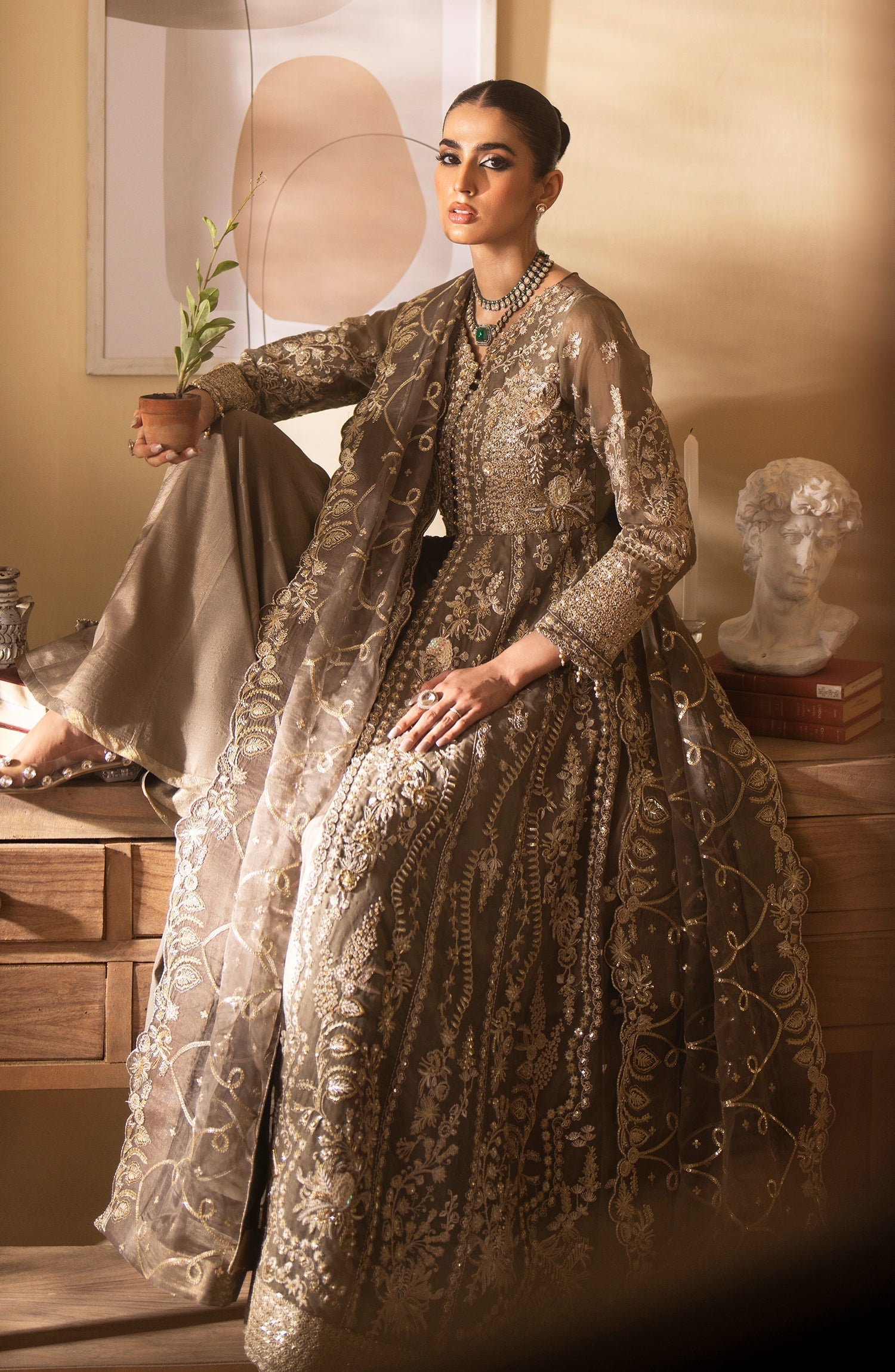 Emaan Adeel | Romansiyyah Luxury Formals 24 | Yesra by Designer Emaan Adeel - House of Maryam - Pakistani Designer Ethnic Wear in {{ shop.shopifyCountryName }}