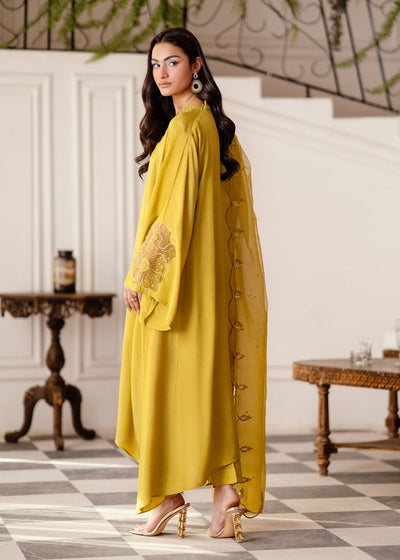 Nuiryaa| Mahee Festive '25 | Mustard Frills -  Nuriyaa  - Original Designer Dress - House of Maryam
