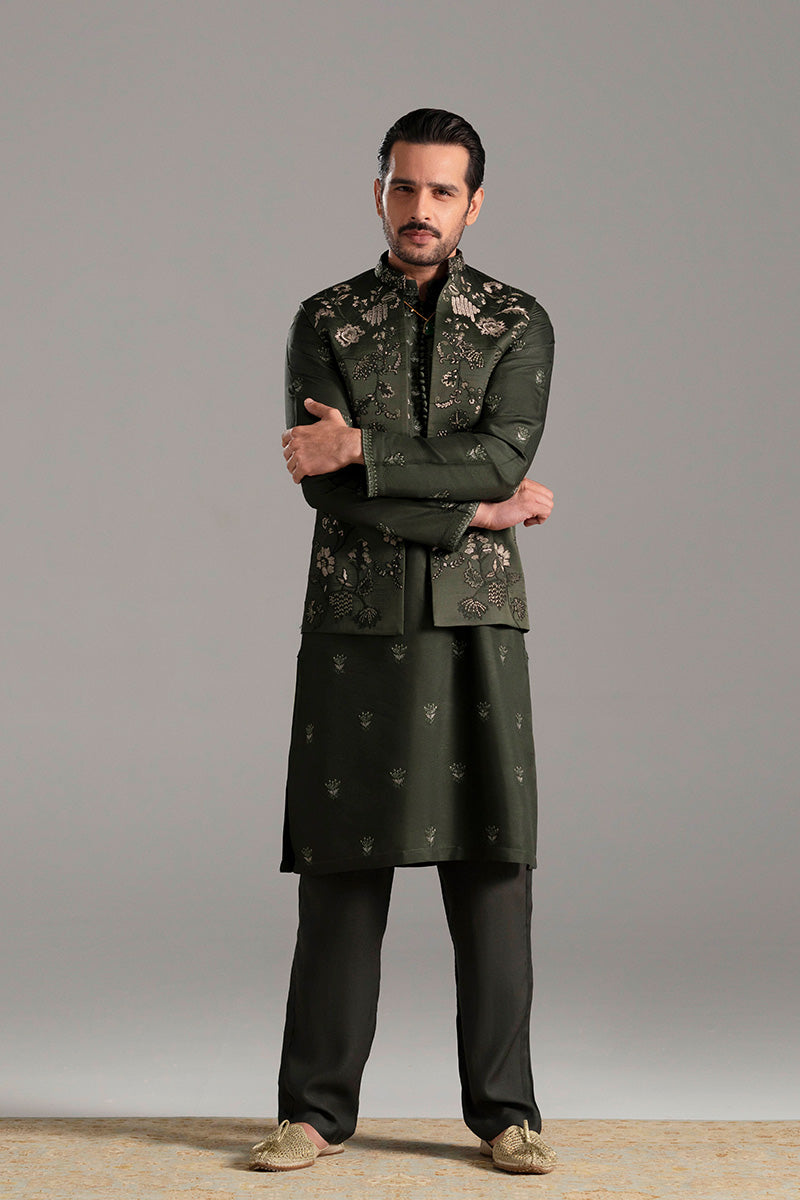 Republic By Omar Farooq | Luxury Rtw | 'Khizar' Waistcoat -  Republic by Omar Farooq Luxury RTW - Original Designer Dress - House of Maryam