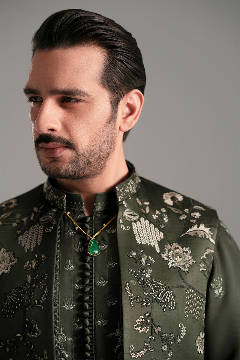Republic By Omar Farooq | Luxury Rtw | 'Khizar' Waistcoat -  Republic by Omar Farooq Luxury RTW - Original Designer Dress - House of Maryam