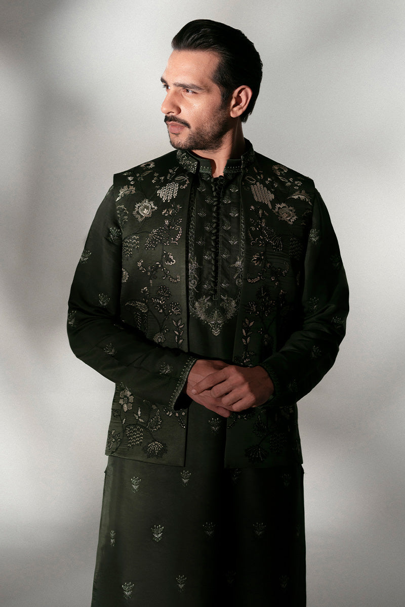 Republic By Omar Farooq | Luxury Rtw | 'Khizar' Waistcoat -  Republic by Omar Farooq Luxury RTW - Original Designer Dress - House of Maryam