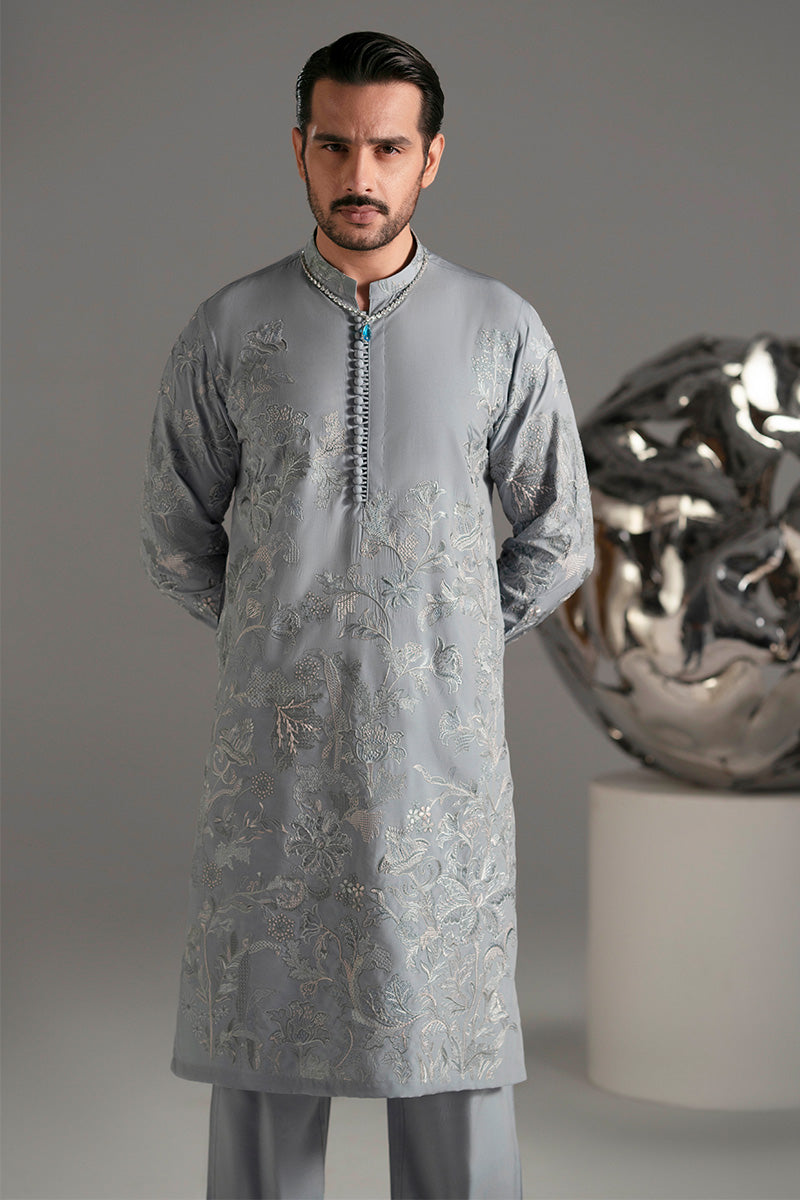 Republic By Omar Farooq | Luxury Rtw | 'Nilam' Kurta Pajama -  Republic by Omar Farooq Luxury RTW - Original Designer Dress - House of Maryam