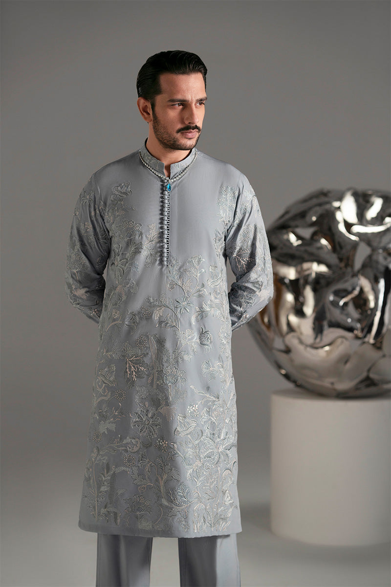 Republic By Omar Farooq | Luxury Rtw | 'Nilam' Kurta Pajama -  Republic by Omar Farooq Luxury RTW - Original Designer Dress - House of Maryam