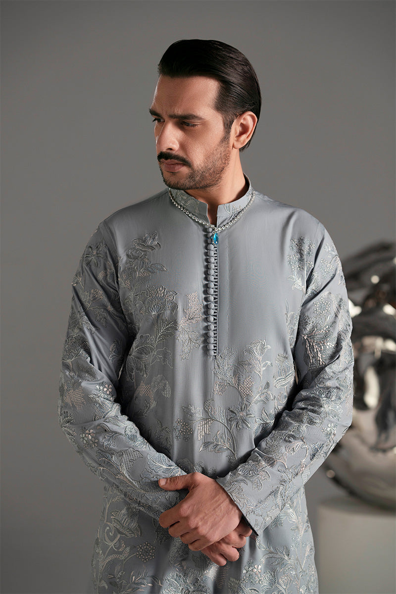 Republic By Omar Farooq | Luxury Rtw | 'Nilam' Kurta Pajama -  Republic by Omar Farooq Luxury RTW - Original Designer Dress - House of Maryam