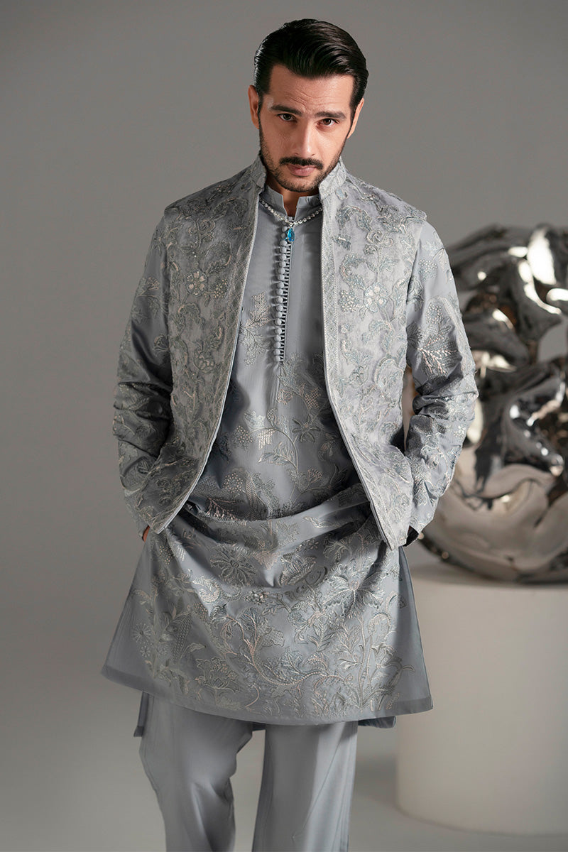 Republic By Omar Farooq | Luxury Rtw | 'Nilam' Waistcoat -  Republic by Omar Farooq Luxury RTW - Original Designer Dress - House of Maryam