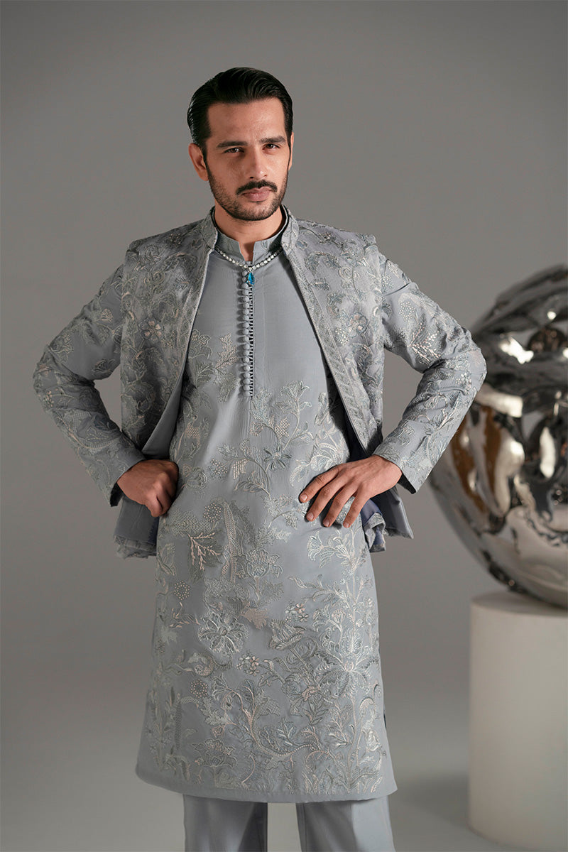 Republic By Omar Farooq | Luxury Rtw | 'Nilam' Kurta Pajama -  Republic by Omar Farooq Luxury RTW - Original Designer Dress - House of Maryam
