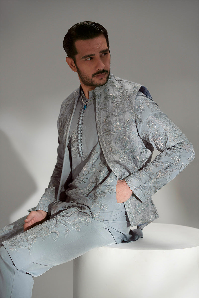 Republic By Omar Farooq | Luxury Rtw | 'Nilam' Waistcoat -  Republic by Omar Farooq Luxury RTW - Original Designer Dress - House of Maryam