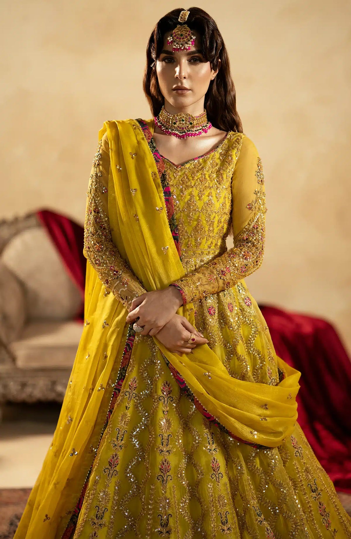 Maryum N Maria | Zamani Beghum Formals 23 | Peridot-(MW23-511) -  Maryum N Maria Bridal - Original Designer Dress - House of Maryam
