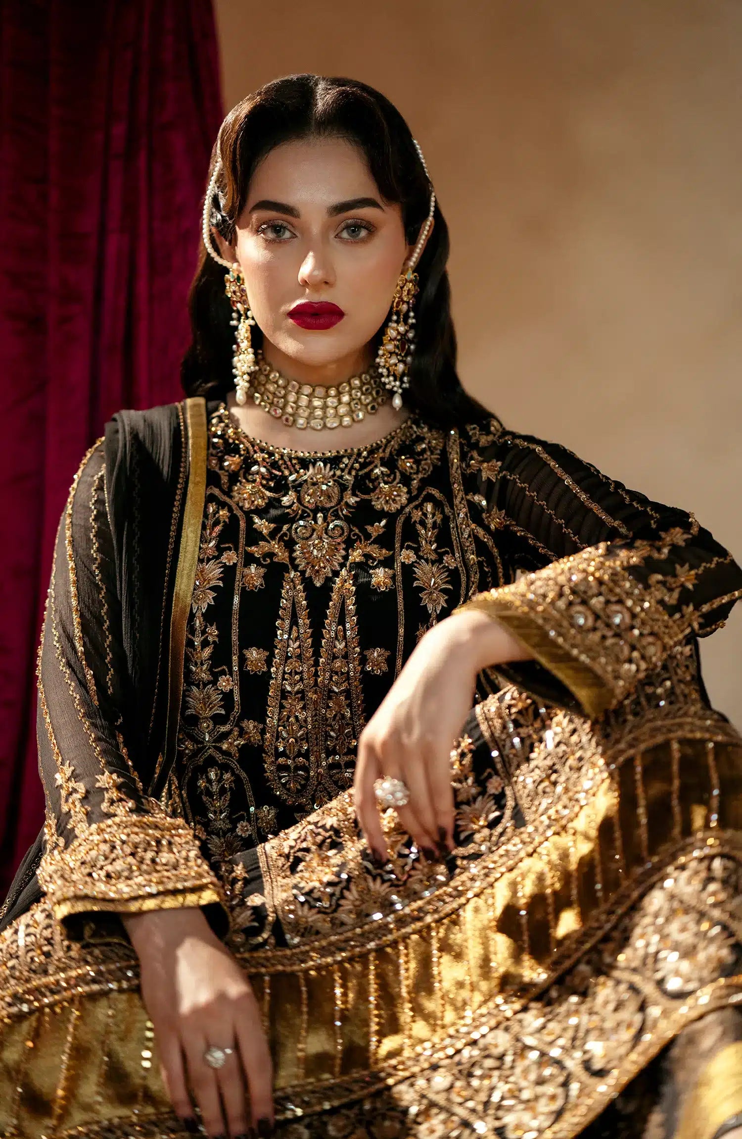 Maryum N Maria | Zamani Beghum Formals 23 | Amber-(MW23-519)