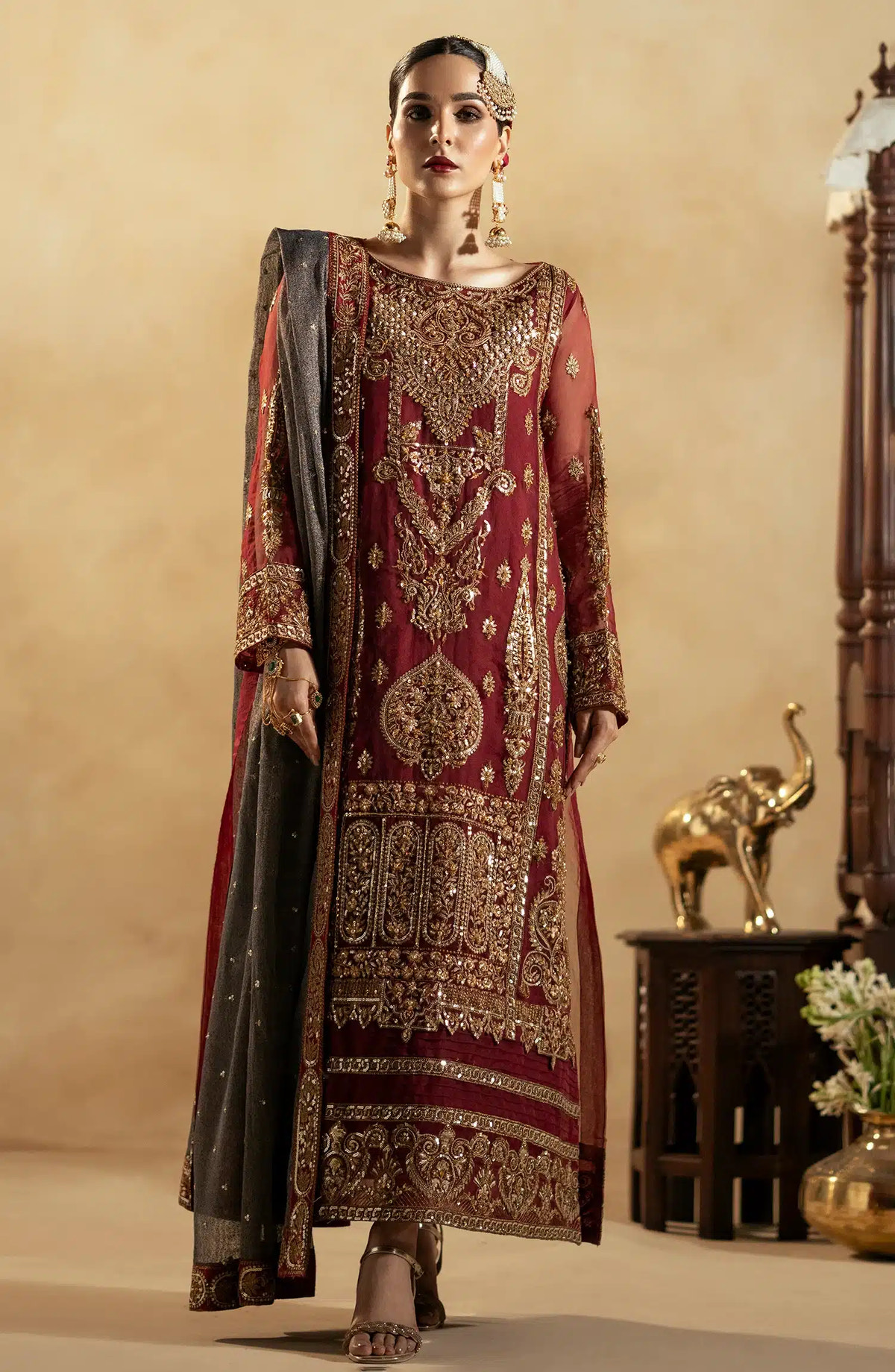 Maryum N Maria | Zamani Beghum Formals 23 | Ruby-(MW23-517) -  Maryum N Maria Bridal - Original Designer Dress - House of Maryam