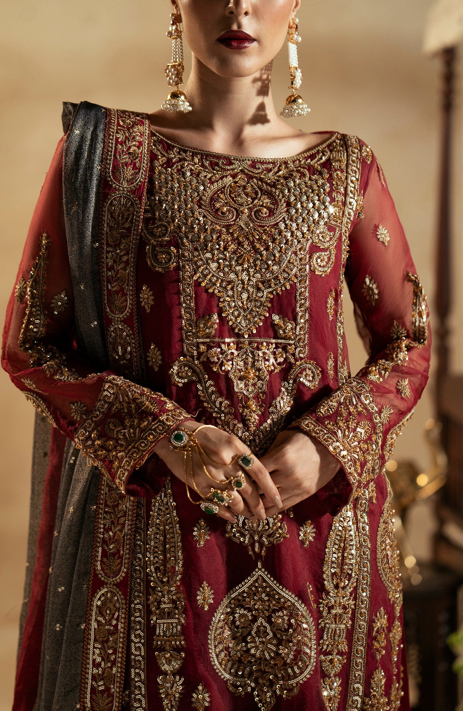 Maryum N Maria | Zamani Beghum Formals 23 | Ruby-(MW23-517)