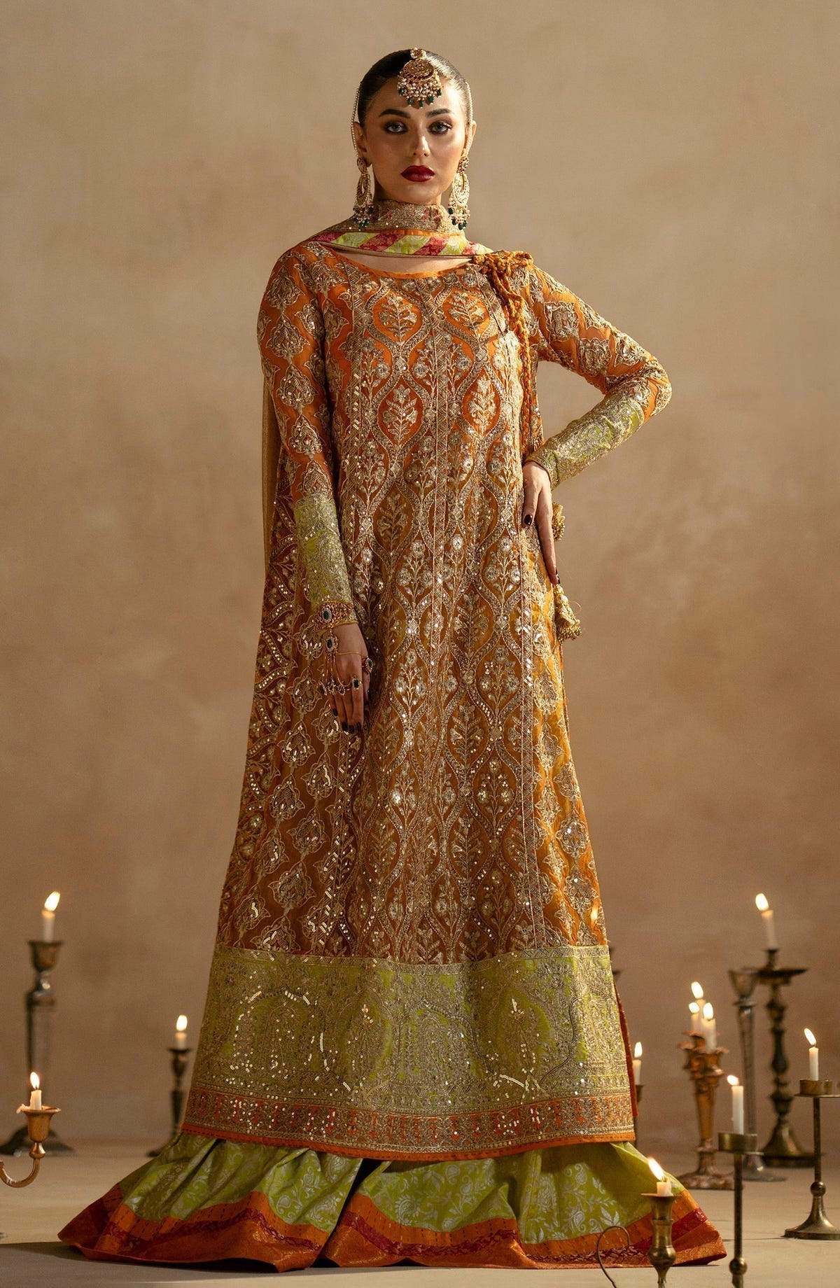 Maryum N Maria | Zamani Beghum Formals 23 | Citrine-(MW23-515) -  Maryum N Maria Bridal - Original Designer Dress - House of Maryam