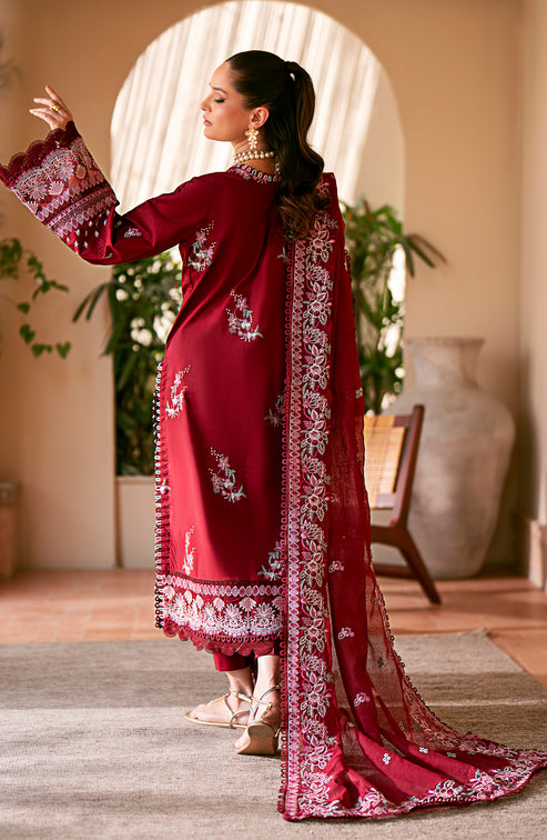 Emaan Adeel | Navaeh Luxury Pret | CERISE -  Emaan Adeel Luxury - Original Designer Dress - House of Maryam