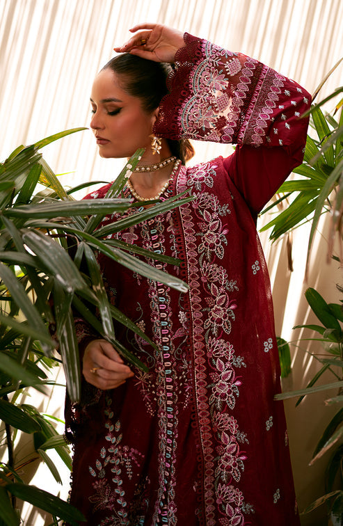 Emaan Adeel | Navaeh Luxury Pret | CERISE -  Emaan Adeel Luxury - Original Designer Dress - House of Maryam