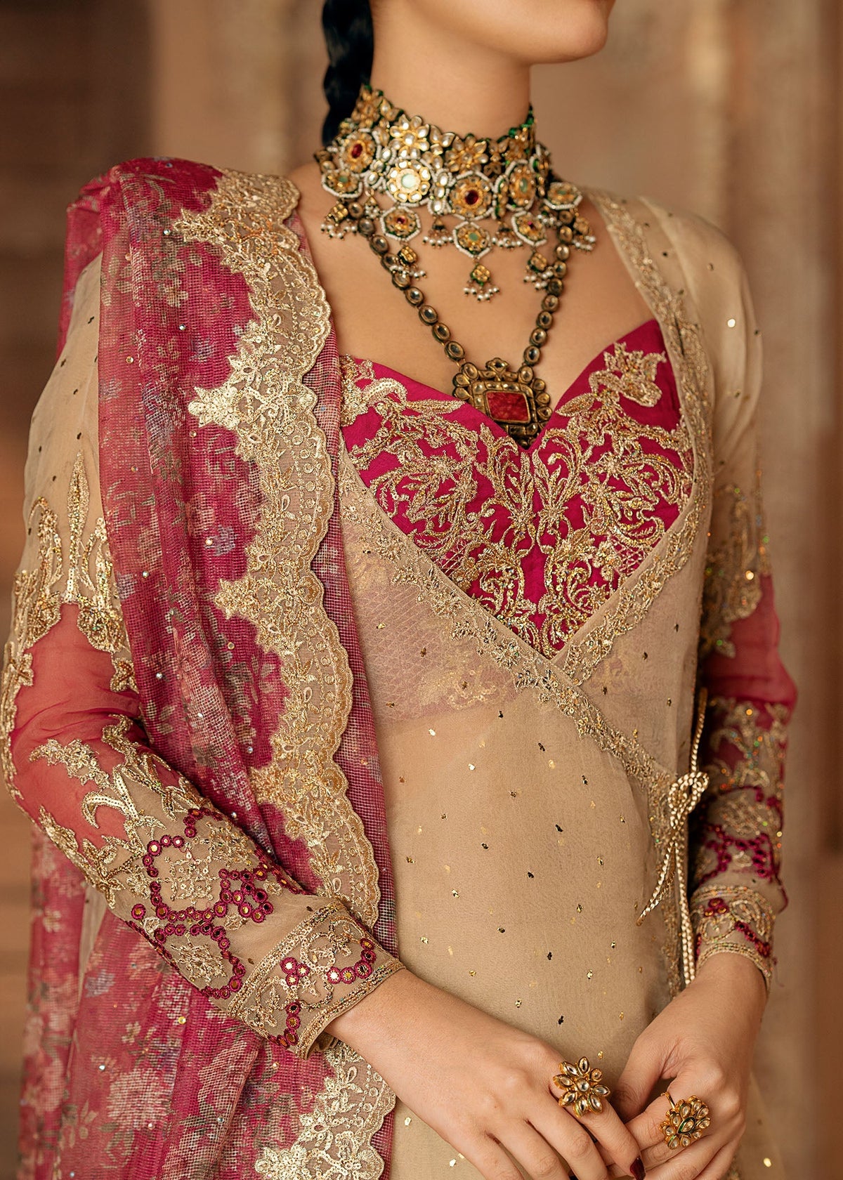 Fozia Khalid | Chamakh Dhamakh Wedding Festivity | Roka -  Fozia Khalid Ladies Clothes - Original Designer Dress - House of Maryam