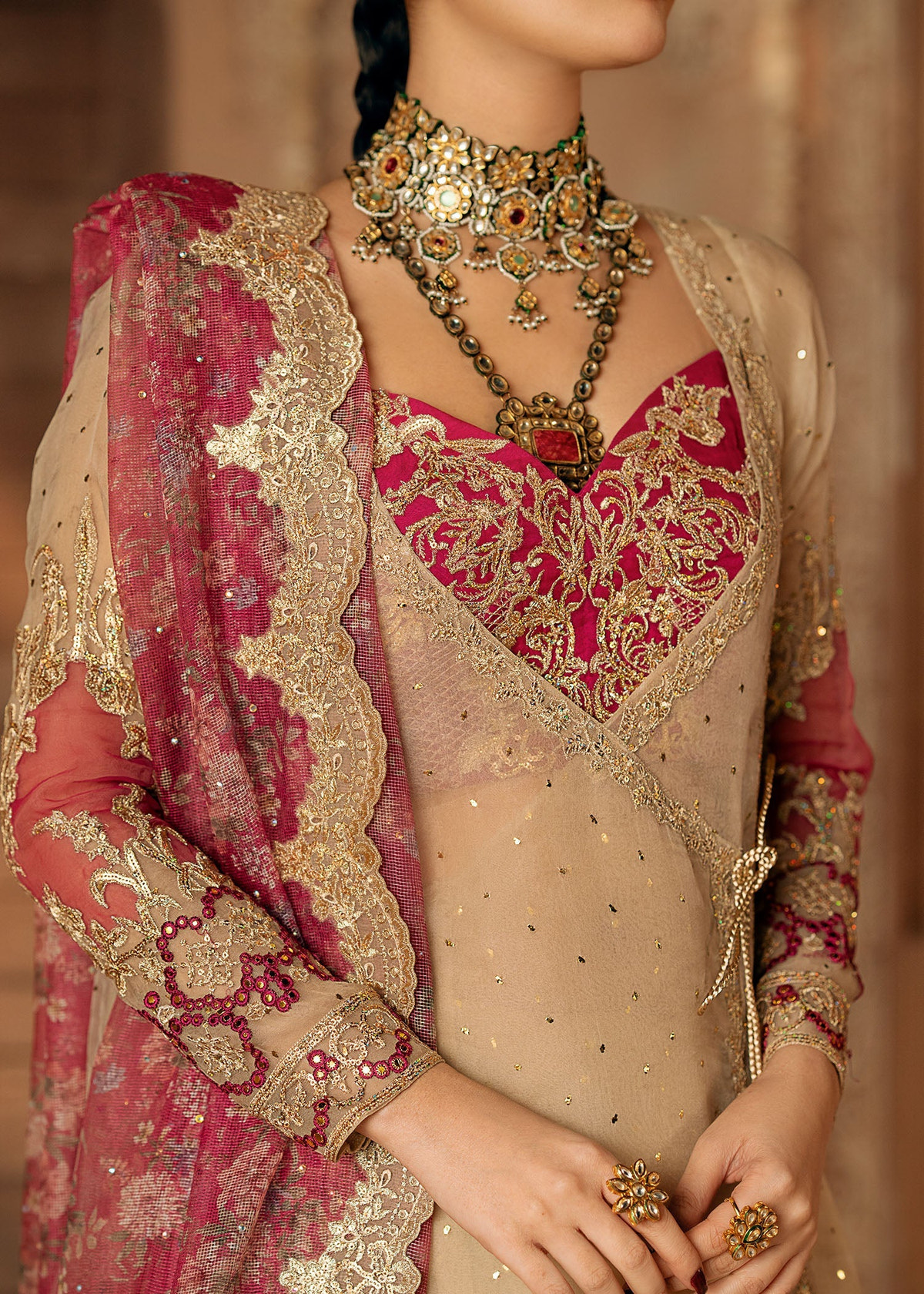 Fozia Khalid | Chamakh Dhamakh Wedding Festivity | Roka -  Fozia Khalid Ladies Clothes - Original Designer Dress - House of Maryam