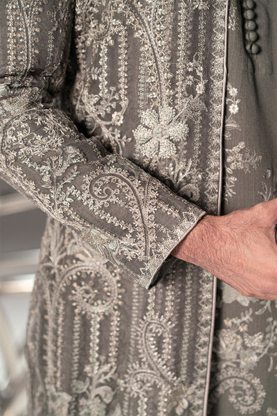 Republic By Omar Farooq | Sherwani Couture | 'Qasim' Open Sherwani -  Republic by Omar Farooq SHERWANI COUTURE - Original Designer Dress - House of Maryam