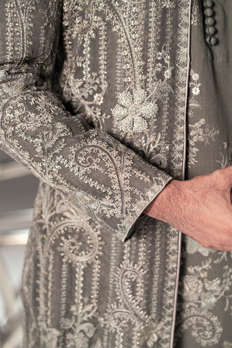 Republic By Omar Farooq | Sherwani Couture | 'Qasim' Open Sherwani -  Republic by Omar Farooq SHERWANI COUTURE - Original Designer Dress - House of Maryam