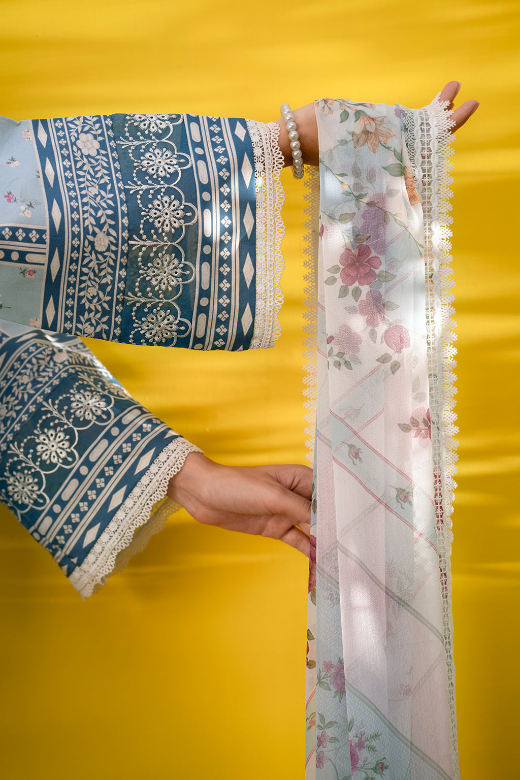 Sardinia | Cocktail Luxury Lawn | BLUEBELLS -  Sardinia Luxury - Original Designer Dress - House of Maryam