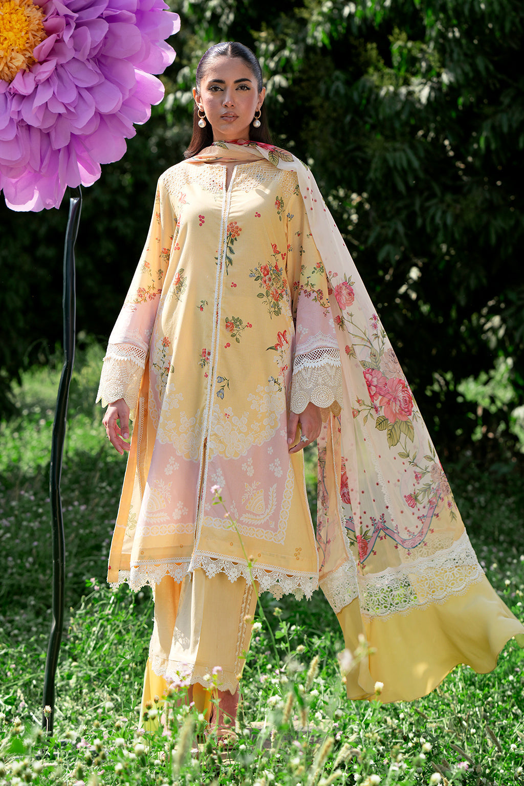 Sardinia | Cocktail Luxury Lawn | DAISY -  Sardinia Luxury - Original Designer Dress - House of Maryam