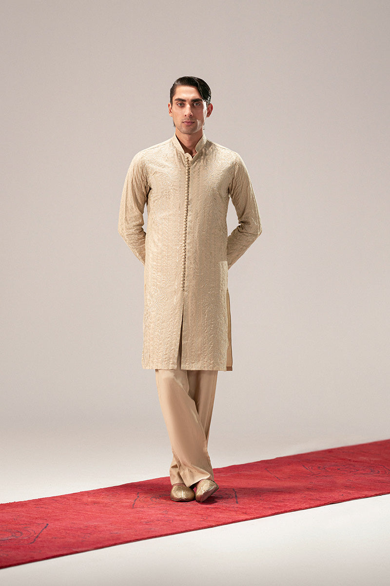 Republic By Omar Farooq | Luxury Rtw | 'Mehtab' Sherwani Kurta -  Republic by Omar Farooq Luxury RTW - Original Designer Dress - House of Maryam