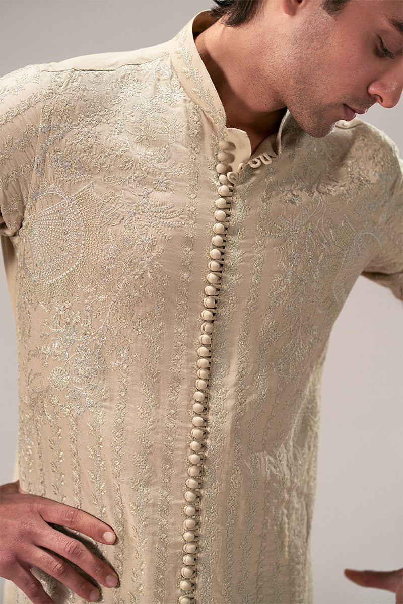 Republic By Omar Farooq | Luxury Rtw | 'Mehtab' Sherwani Kurta -  Republic by Omar Farooq Luxury RTW - Original Designer Dress - House of Maryam