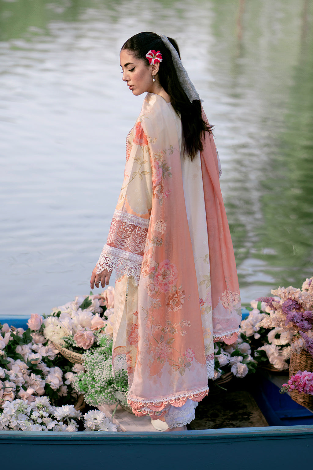 Sardinia | Cocktail Luxury Lawn | CORAL -  Sardinia Luxury - Original Designer Dress - House of Maryam