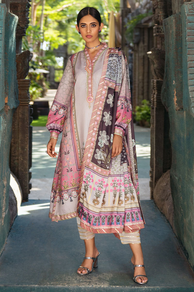 Mushq | Nirvana Silk Edit | Pewter by Designer Mushq - House of Maryam - Pakistani Designer Ethnic Wear in {{ shop.shopifyCountryName }}