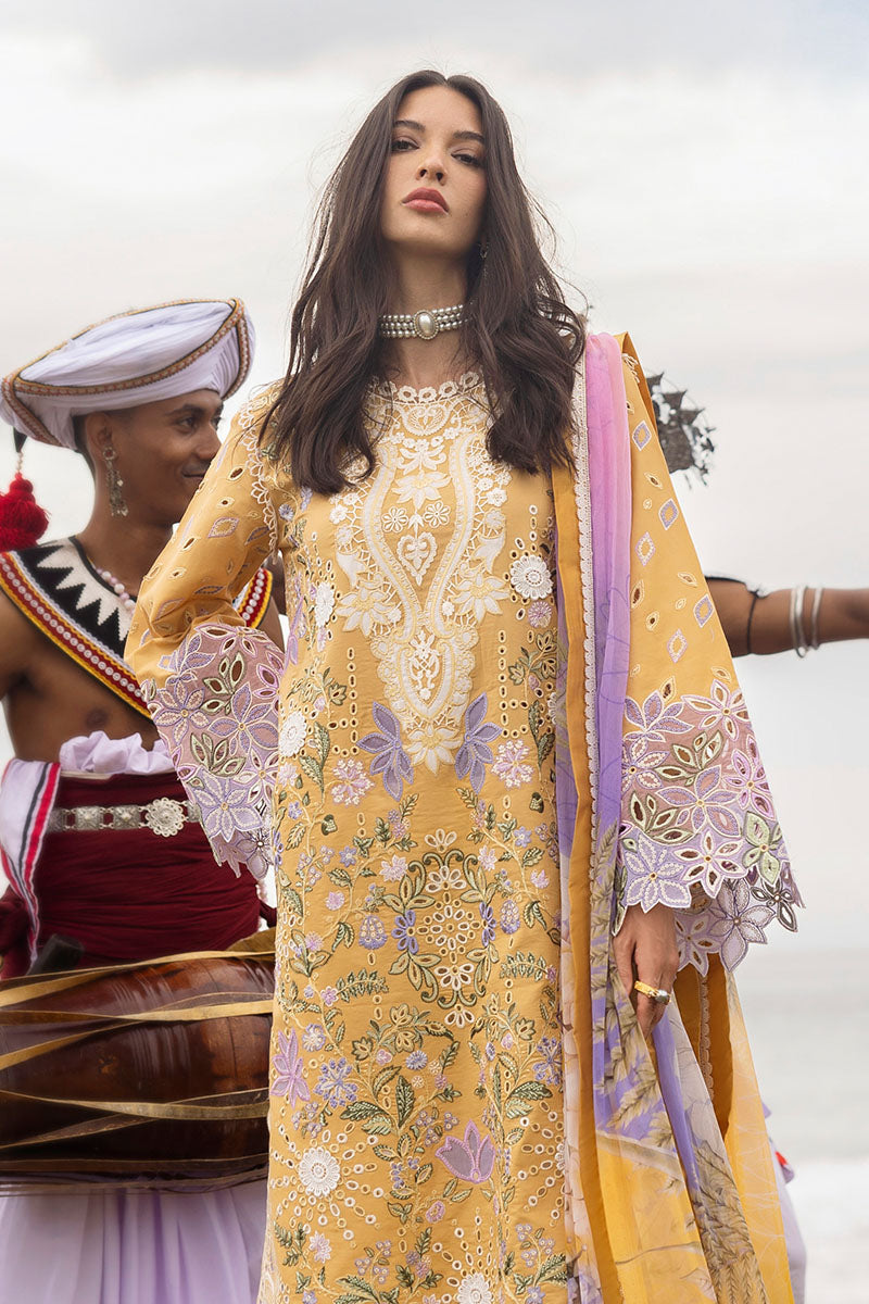 Mushq | Manaram Luxury Lawn 25 | Gold Glow -  Mushq Ladies Clothes - Original Designer Dress - House of Maryam