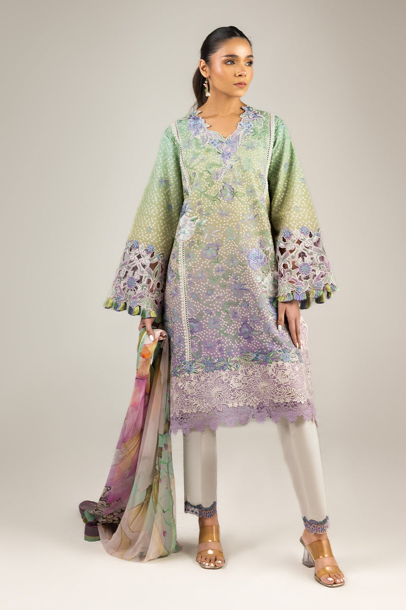 Mushq | Manaram Luxury Lawn 25 | Glittering Grace -  Mushq Ladies Clothes - Original Designer Dress - House of Maryam