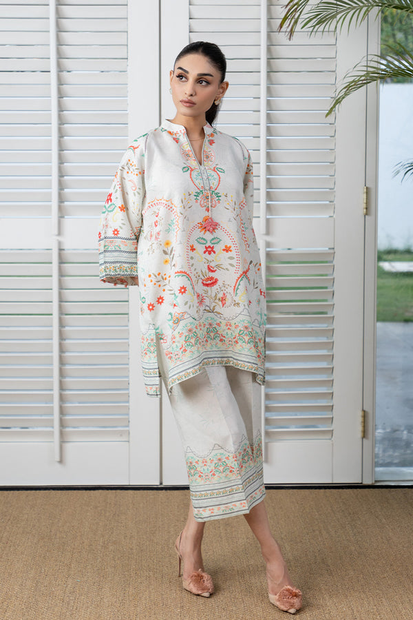 Mina Hassan | Signature Prints | Ivory Glam -  Mina Hassan Ladies Clothes - Original Designer Dress - House of Maryam