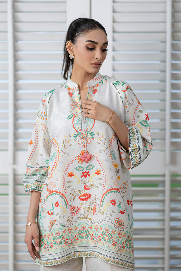 Mina Hassan | Signature Prints | Ivory Glam -  Mina Hassan Ladies Clothes - Original Designer Dress - House of Maryam