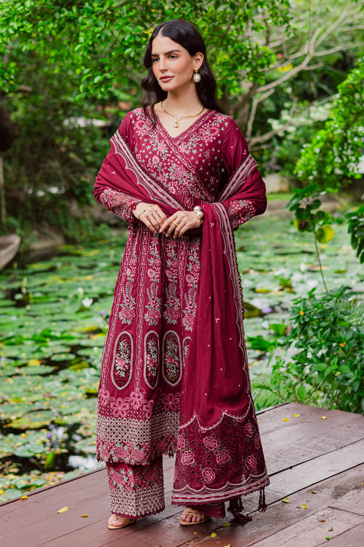 Marjjan | Bella Karandi 25 |MWK-39 A (MEHROON) -  Marjjan Ladies Clothes - Original Designer Dress - House of Maryam