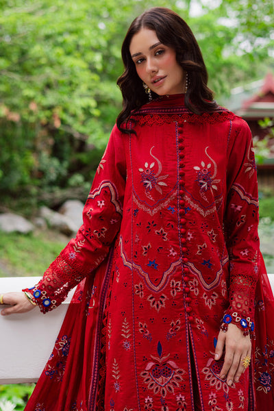 Marjjan | Bella Karandi 25 | MWK-40 A (RED) -  Maryam Hussain Ladies Clothes - Original Designer Dress - House of Maryam