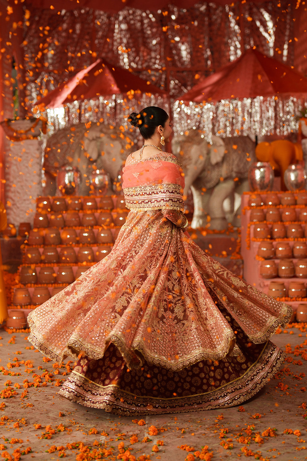 Maryum N Maria | Husn Wedding Formals | KUNDAN CORAL - MWS5638-5