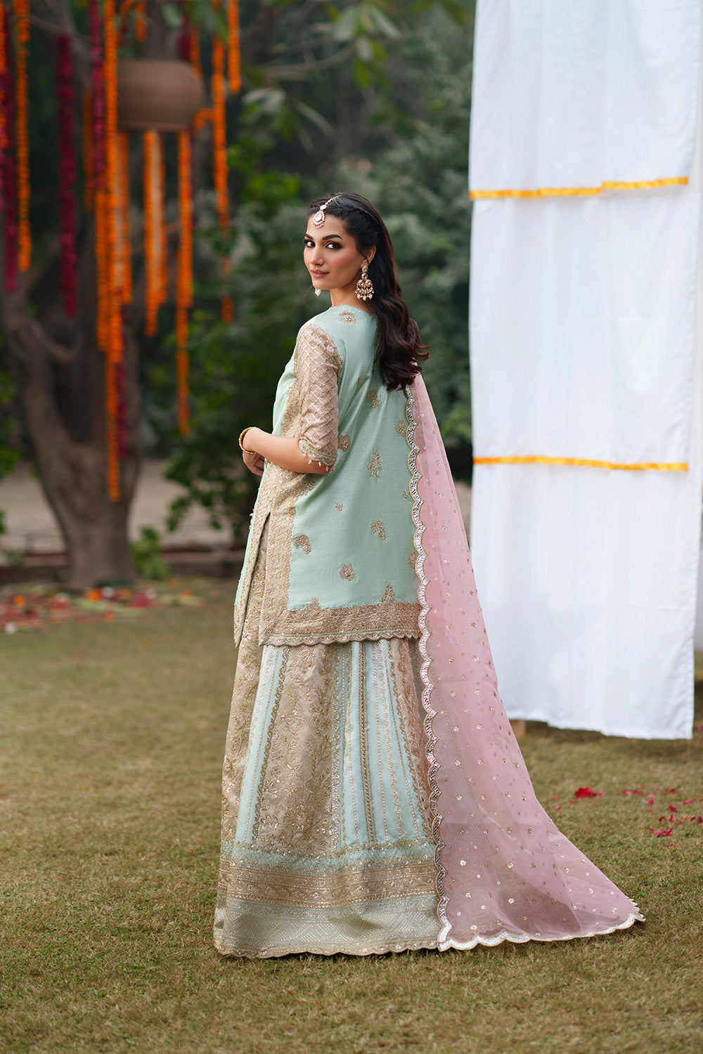 Maryum N Maria | Husn Wedding Formals | PINK PISTACHIO - MWS5640-2