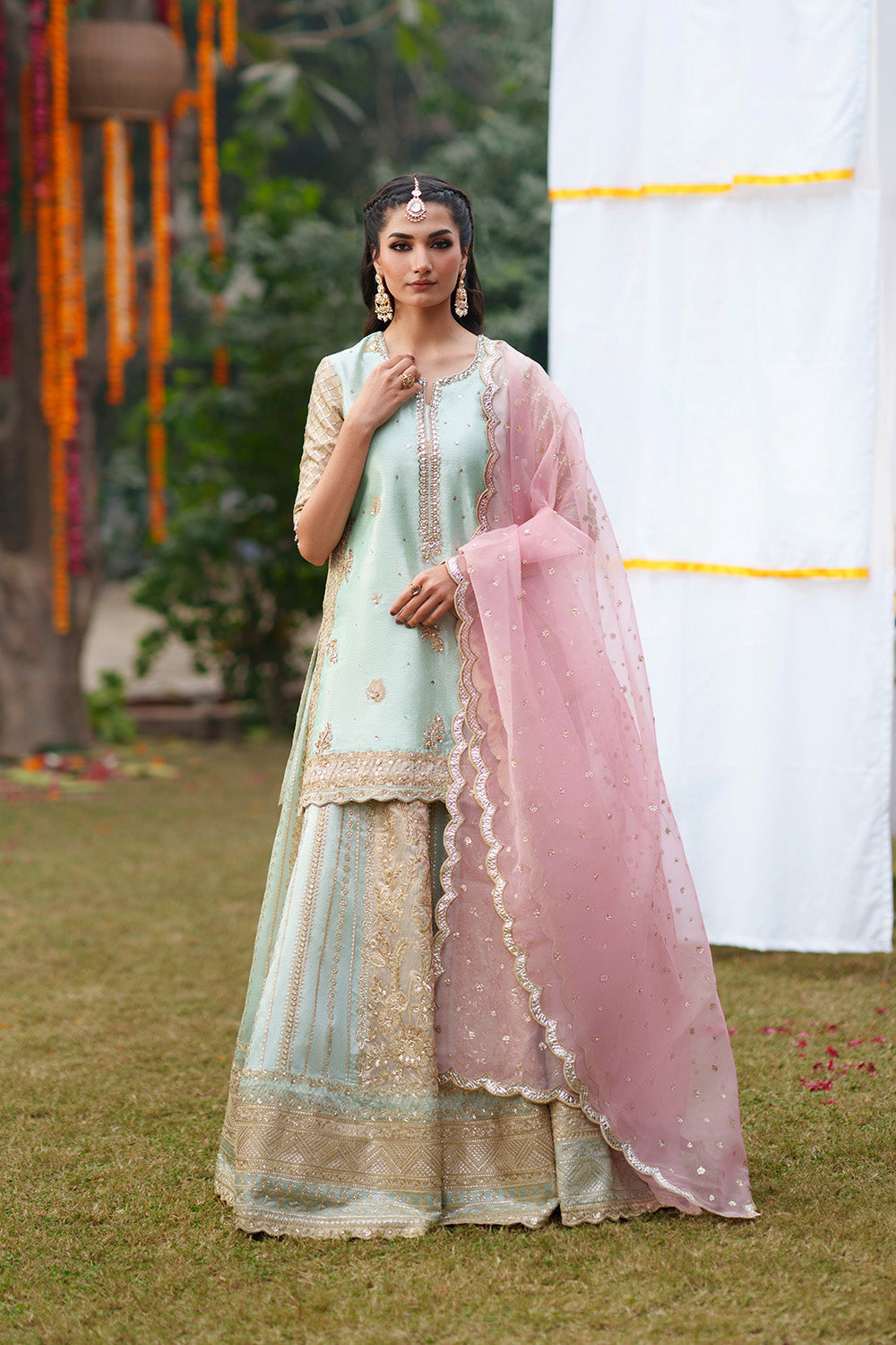Maryum N Maria | Husn Wedding Formals | PINK PISTACHIO - MWS5640