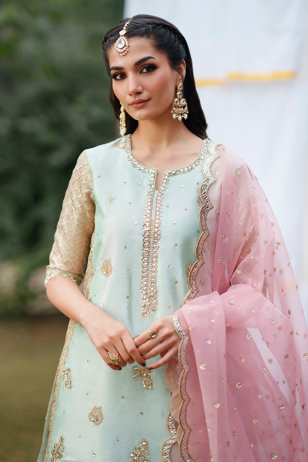 Maryum N Maria | Husn Wedding Formals | PINK PISTACHIO - MWS5640-3