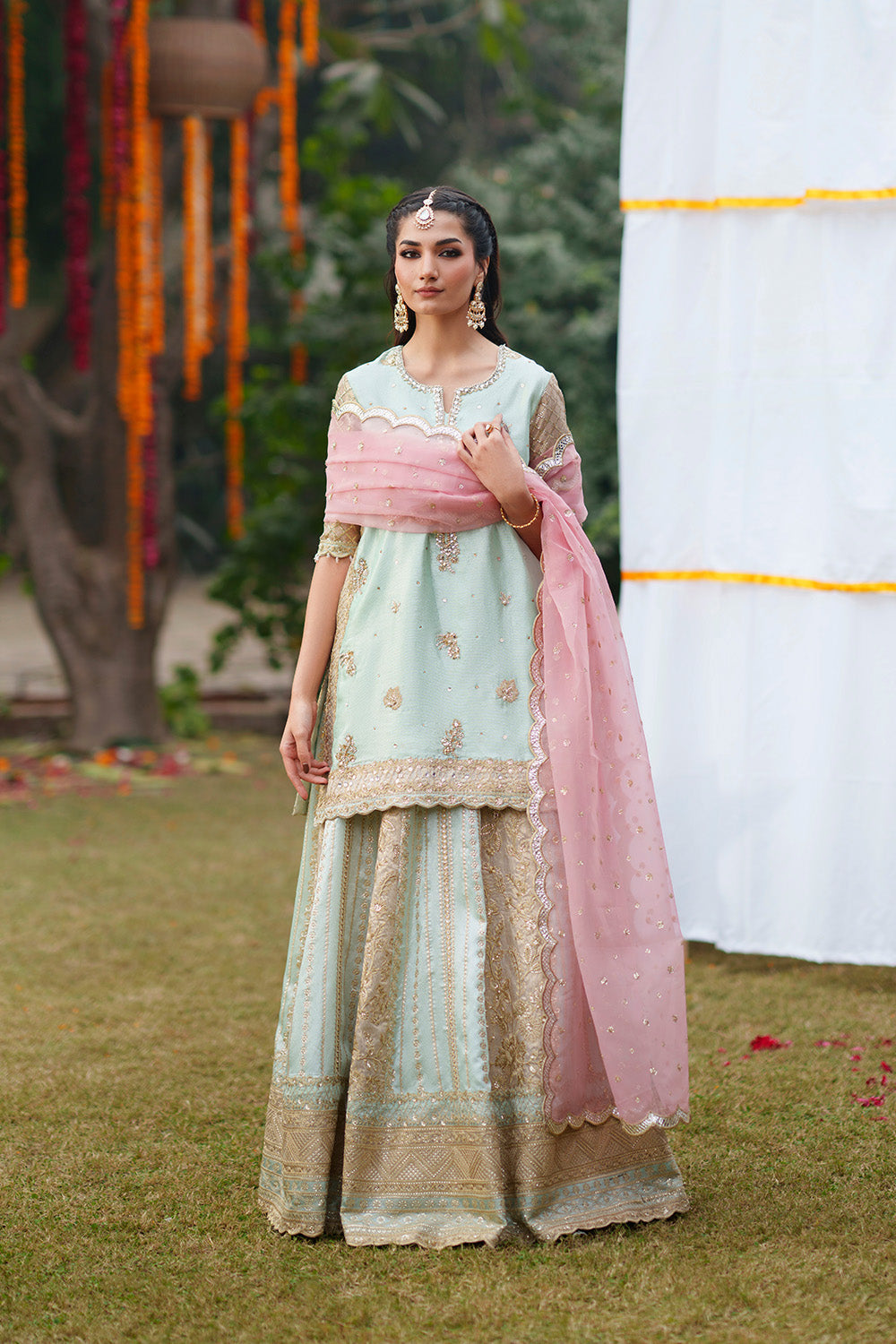 Maryum N Maria | Husn Wedding Formals | PINK PISTACHIO - MWS5640-4