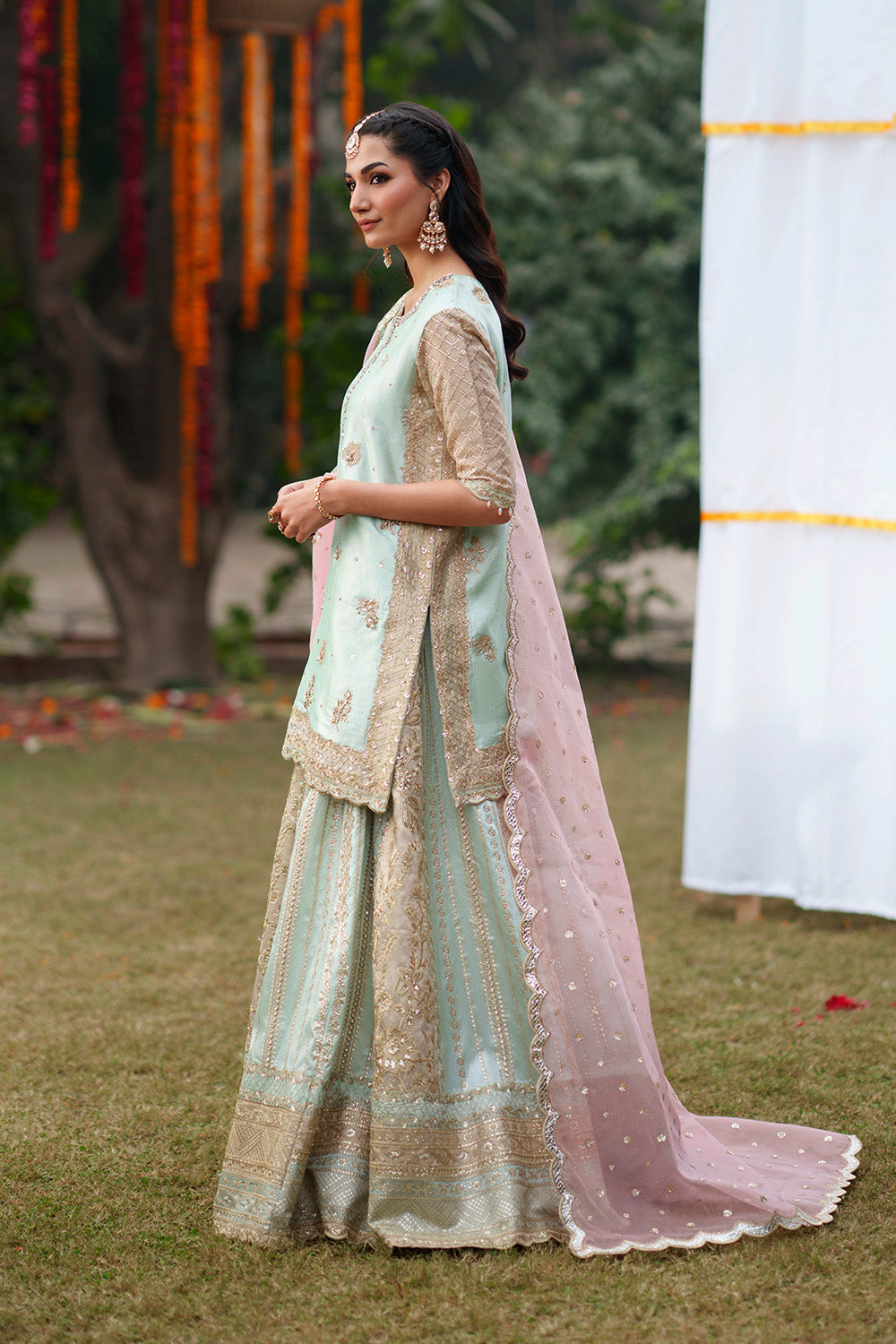 Maryum N Maria | Husn Wedding Formals | PINK PISTACHIO - MWS5640-5